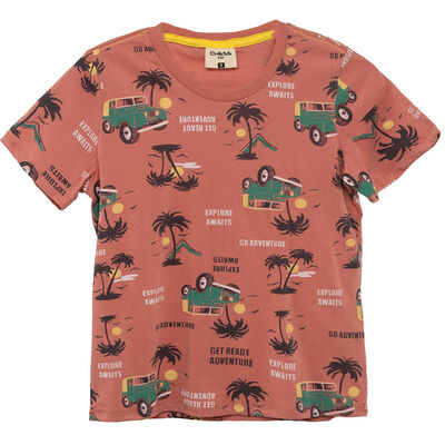 Imagen 1 del producto Polera Manga Corta Niño Chess Amarillo, Coral, Menta