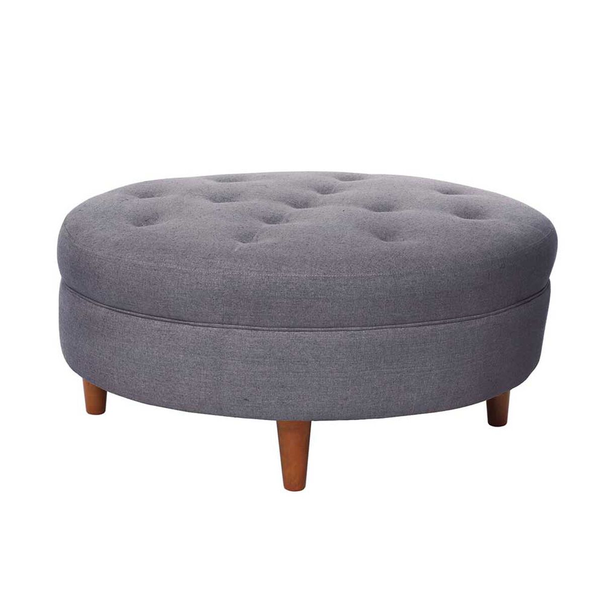 Pouf Latam Home Paris Lino Gris Oscuro