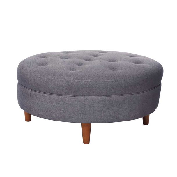 Pouf Latam Home Paris Lino Gris Oscuro