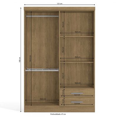 Imagen 2 del producto Clóset Yardas S444 4 Puertas 2 Cajones