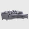 Sofá Seccional Derecho Living Factory Mustang 4 Cuerpos Gris