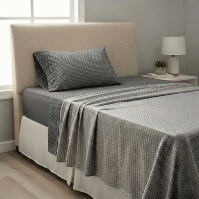 Imagen 1 del producto Juego de Sábanas Rosen 1,5 Plazas Microfibra Grafito