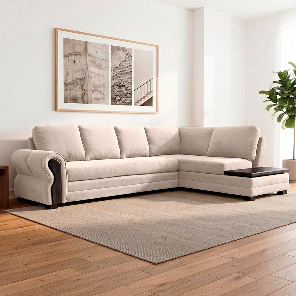 Sofá Seccional Living Factory Michigan 6 Cuerpos Beige