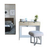 Mueble De Tocador + Zapatero Con Espejo Perla