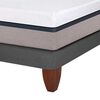 Cama Europea CIC Base Dividida 2 Plazas Balance + Respaldo New Torino Caramelo