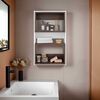 Mueble Auxilar Muro Baño Tuhome Eco Blanco y Milan 