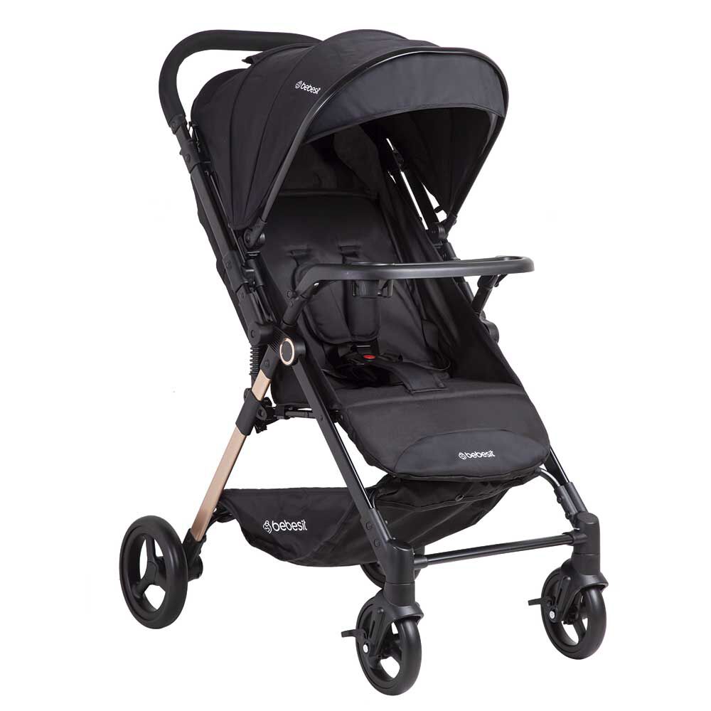 Coche Paseo Bebe City Compacto Liviano Negro Bebesit