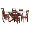 Juego de Comedor Latam Home Alicante 6 Sillas Palo Rosa