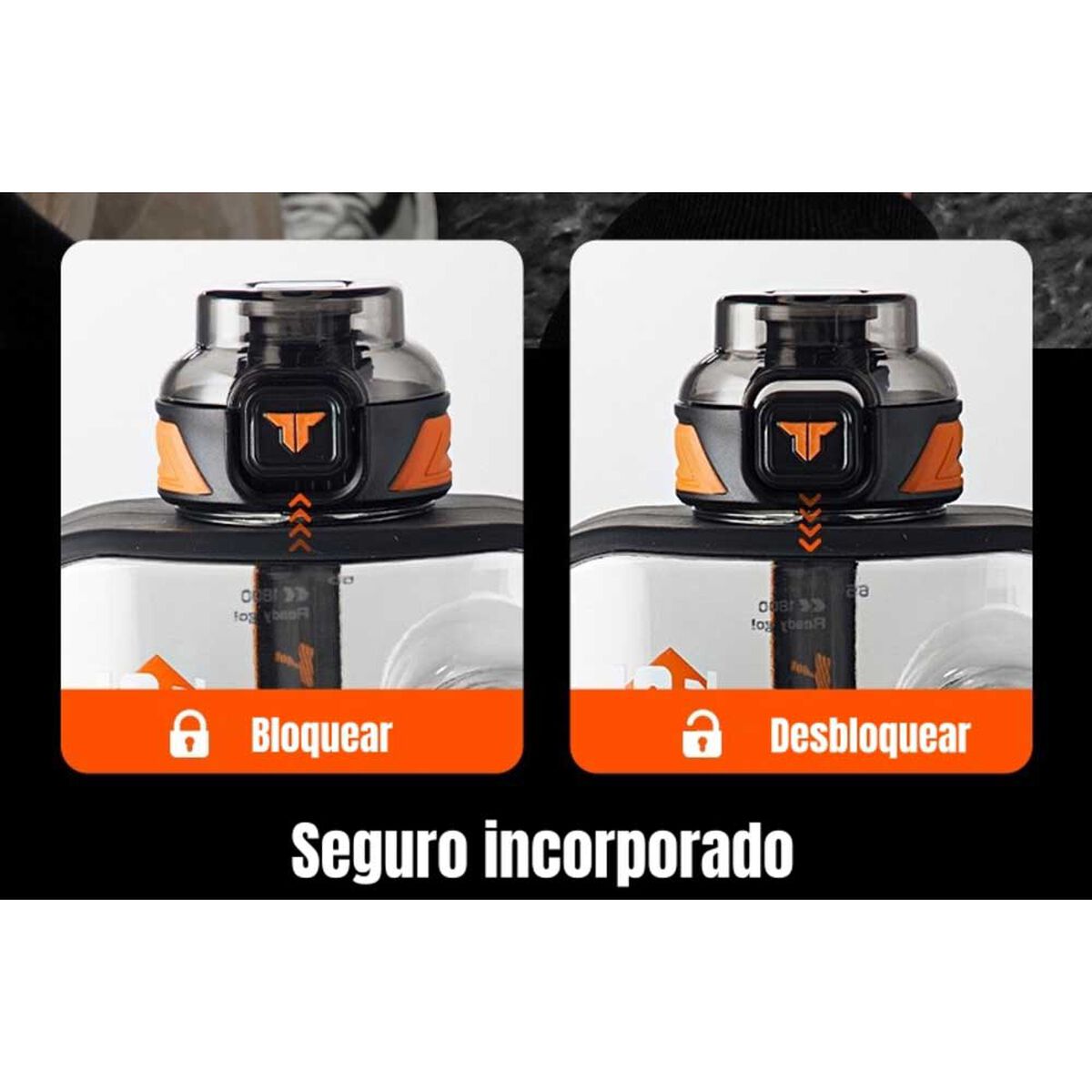 Botella Multifuncional Lubabycas TKK 200 ml Negra