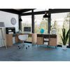 Combo Escritorio en L + Gabinete TuHome Bilbao Miel Wengue