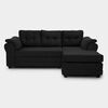 Sofá Seccional Muebles MPR Queen 3 Negro