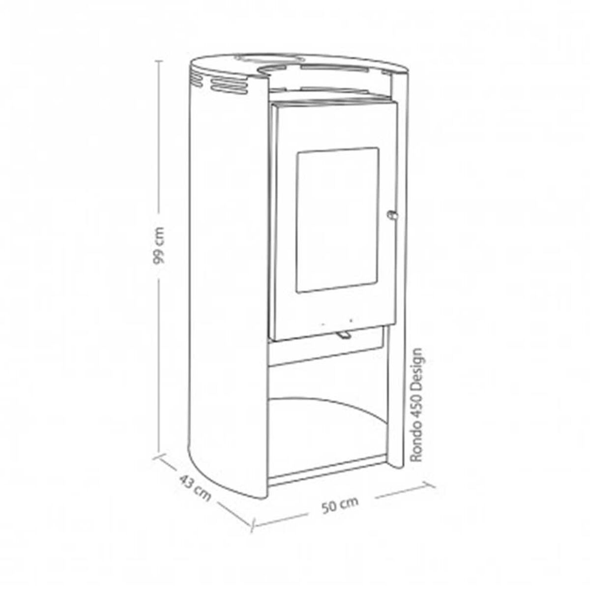 Estufa a Leña Amesti Rondo 450 Design