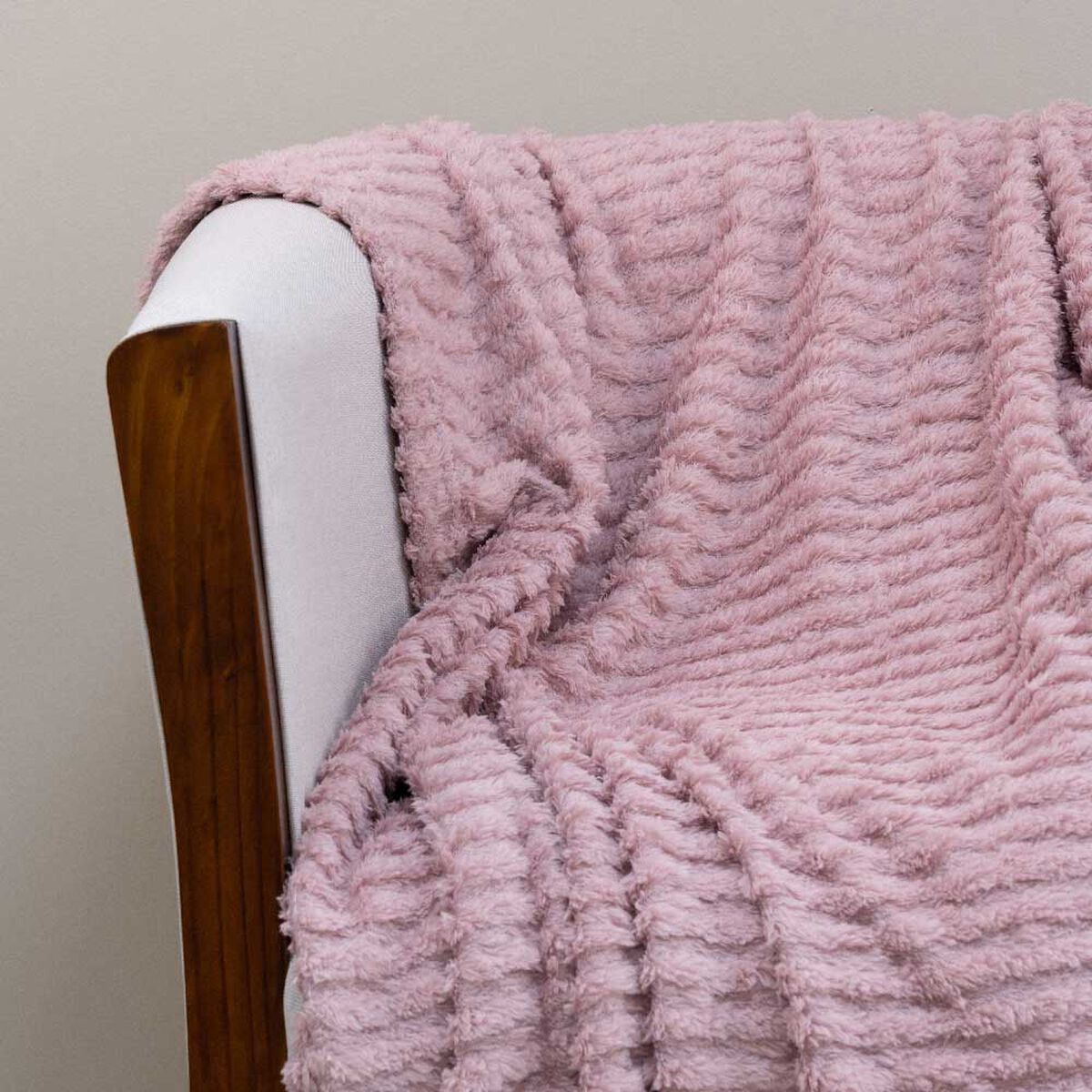 Manta Doral Chiporro Jacquard 127x152 cm Rosa Viejo