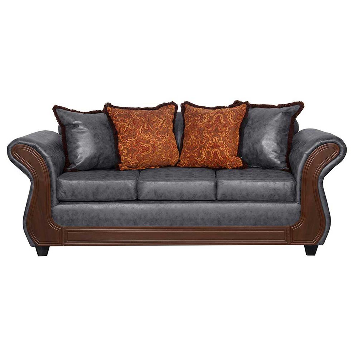 Sof&aacute; Black Factory Palermo 3 Cuerpos Gris