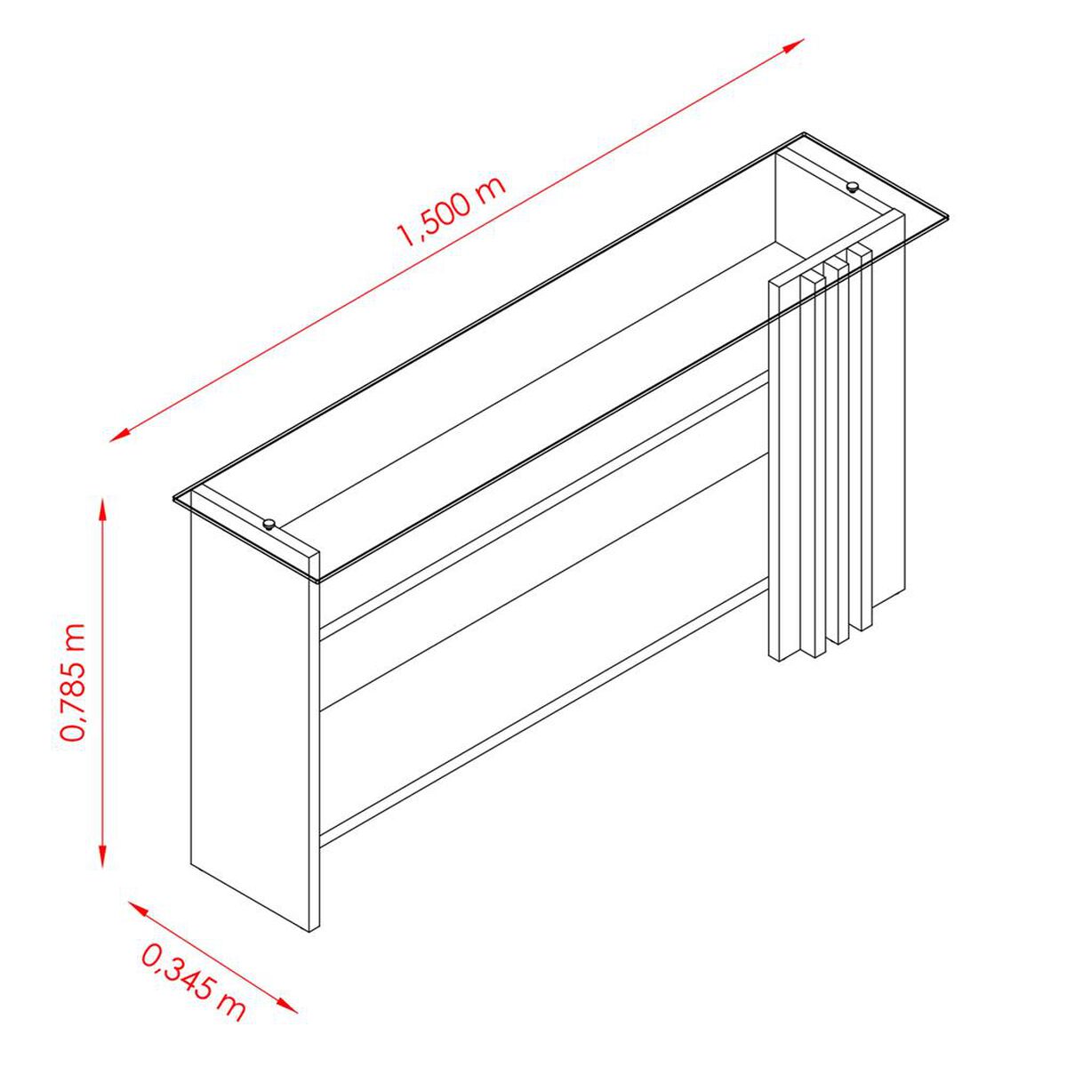 Mesa de Arrimo Altavision Frizz Natu Café Claro