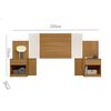 Respaldo Di Poretti King Araguia + 2 Veladores Off White