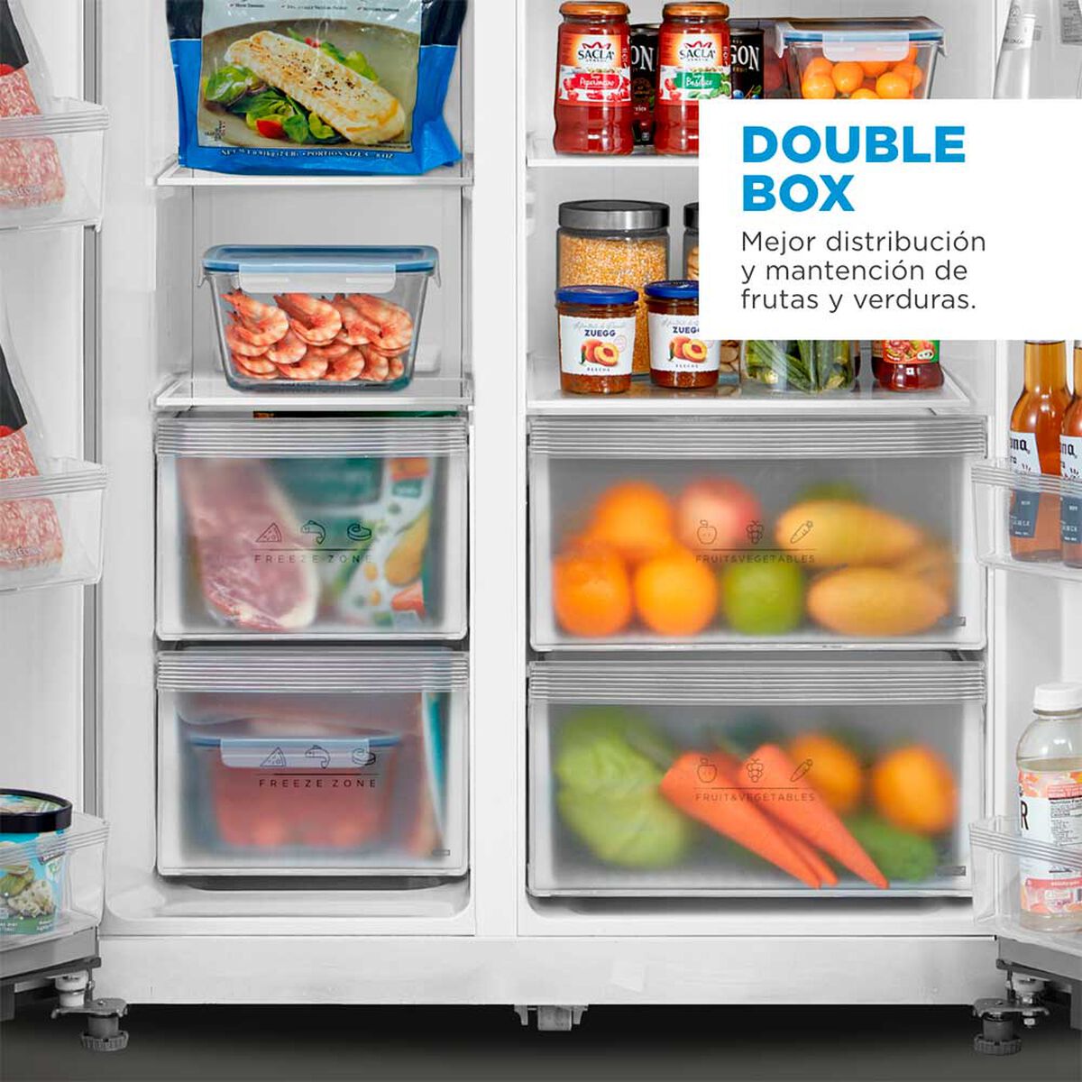 Midea Refrigerador Side by Side 527 lts MDRS710FGE50 176,5x89,5CM