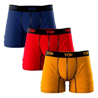 Pack 3 Bóxers Medios Algodón Hombre Top