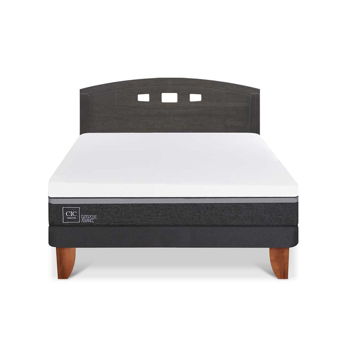 Cama Europea CIC 2 Plazas Ortopedic Advance + Respaldo Gales