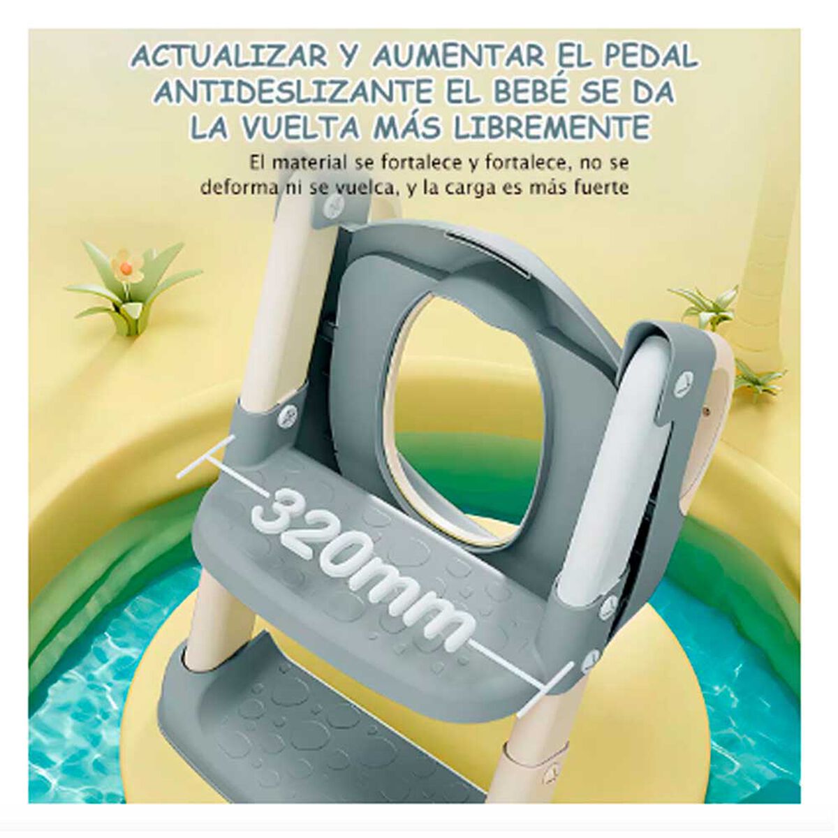 Asiento reductor con Escalera para Baño Bebesit
