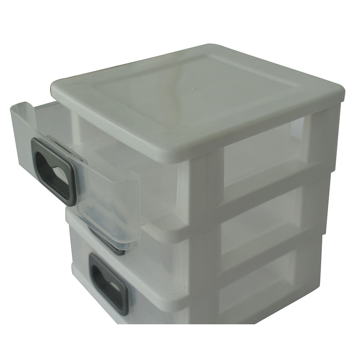 Caja Organizadora Plástica San Bernardo 3 Niveles Blanco