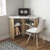Escritorio Esquinero Silcosil Madrid Blanco Madera