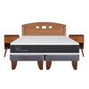 Cama Europea CIC Base Dividida 2 Plazas Ortopedic + Respaldo + 2 Veladores New Gales