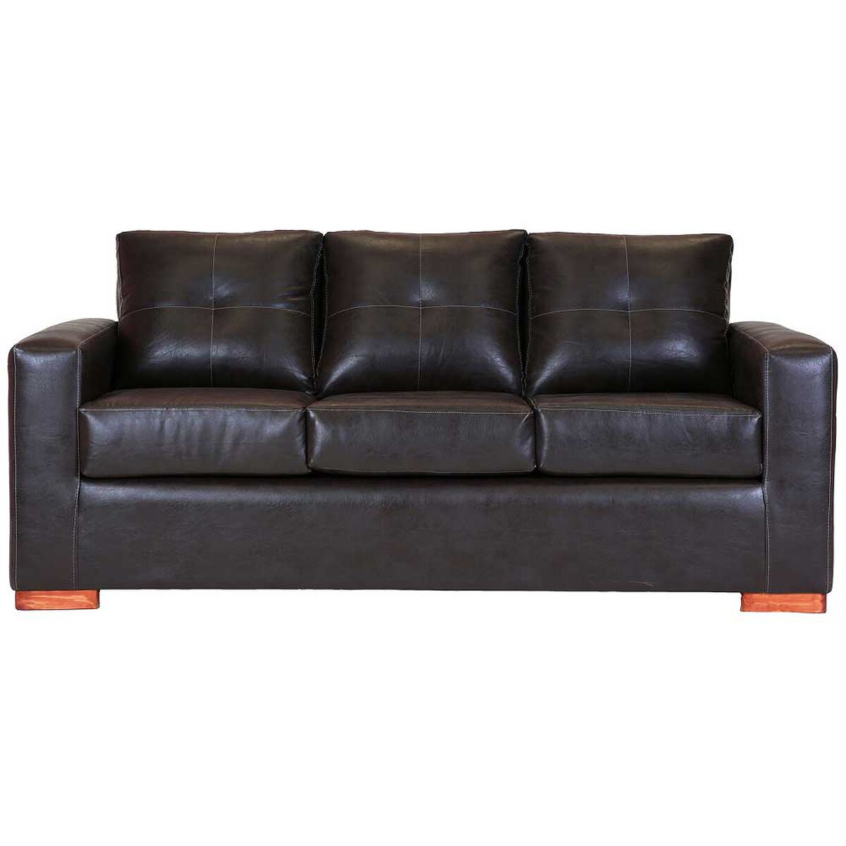 Juego de Living Muebles America Franco Sofá 3 Cuerpos + Sofá 2 Cuerpos + Sillón 1 Cuerpo Chocolate