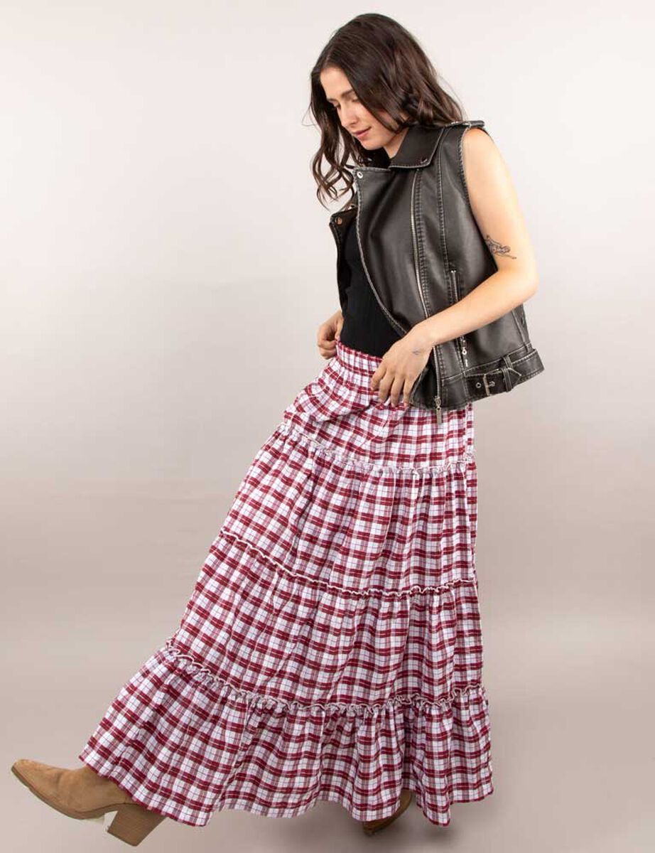 Falda Maxi Tartán Mujer Icono