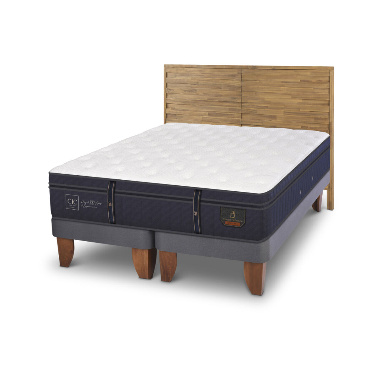 Cama Europea CIC King Grand Premium + 1 Respaldo Rodano