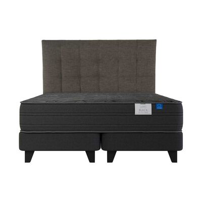 Imagen 2 del producto Cama Europea Flex Base Dividida 2 Plazas Black + Respaldo Grafito