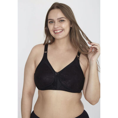 Imagen 1 del producto Sostén Microfibra Copa B con Encaje NEGRO, BEIGE