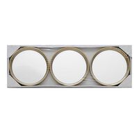 Set 3 Espejos Plástico Vgo para Colgar Circular 17,5 cm Dorado