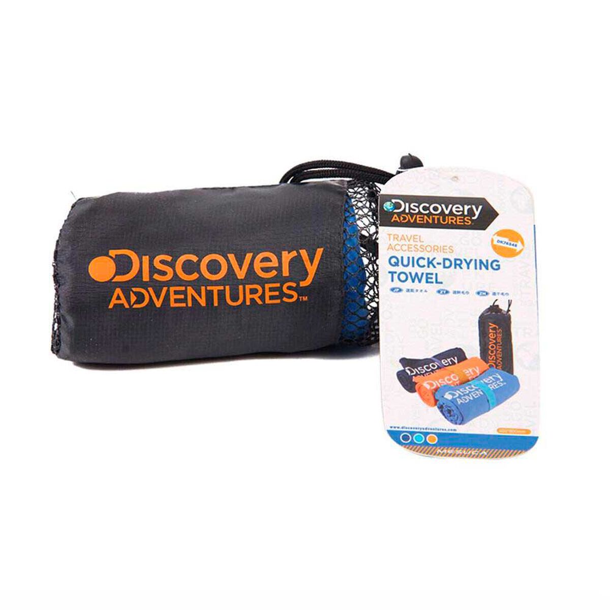 Toalla Microfibra Discovery Adventure Azul Peque&ntilde;a