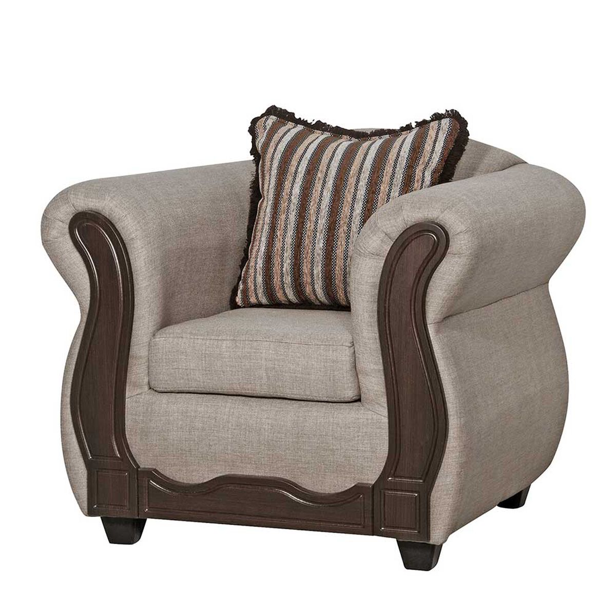 Juego de Living Black Factory Sofia 6 Cuerpos Beige