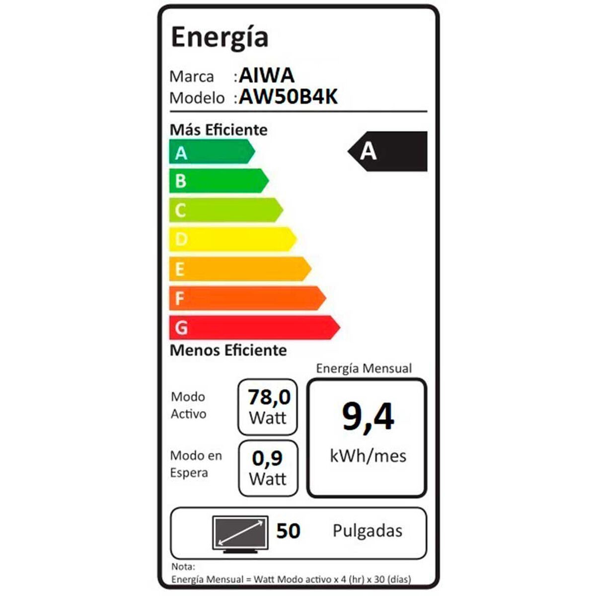 Smart TV Aiwa AW50B4K3 LED 4K UHD