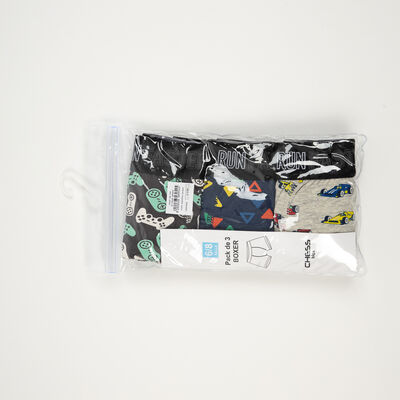 Imagen 2 del producto Pack 3 Bóxer Niño Chess Navy, Verde