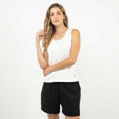 Polera Sin Mangas Mujer Zibel Crudo, Negro