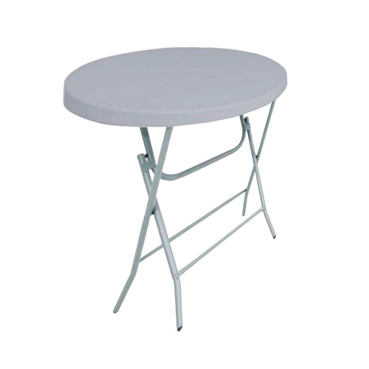 Mesa Plegable Redonda Gris 80cm Northwest