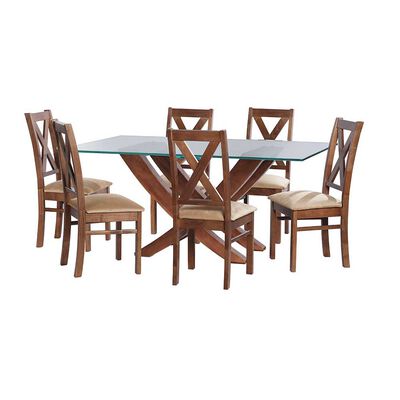 Juego de Comedor Latam Home Alicante 6 Sillas Beige