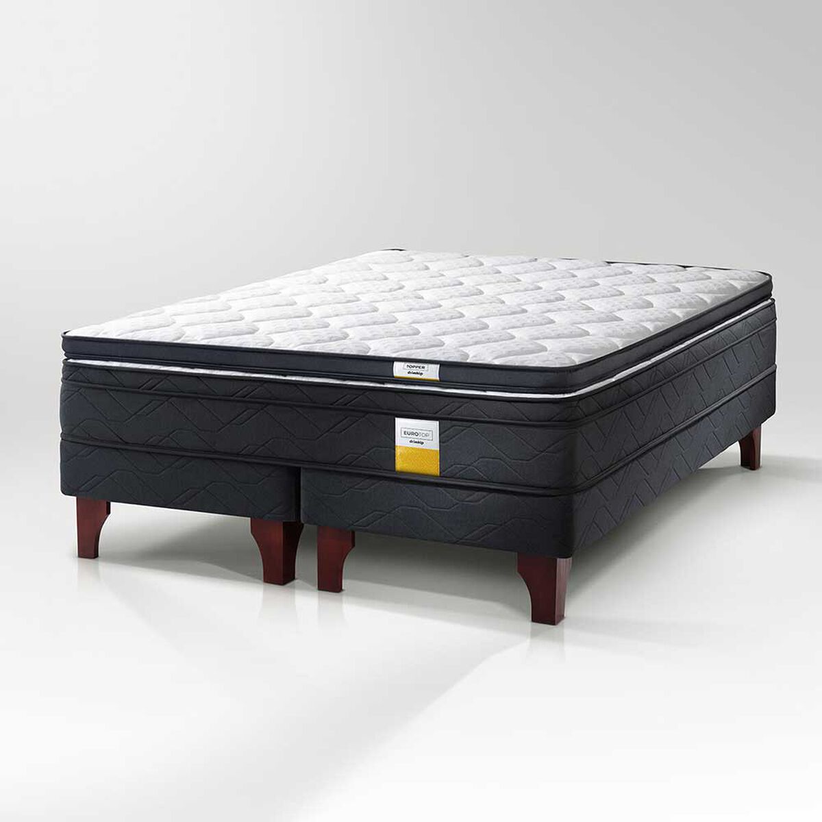 Cama Europea Drimkip Base Dividida King Eurotop + Topper