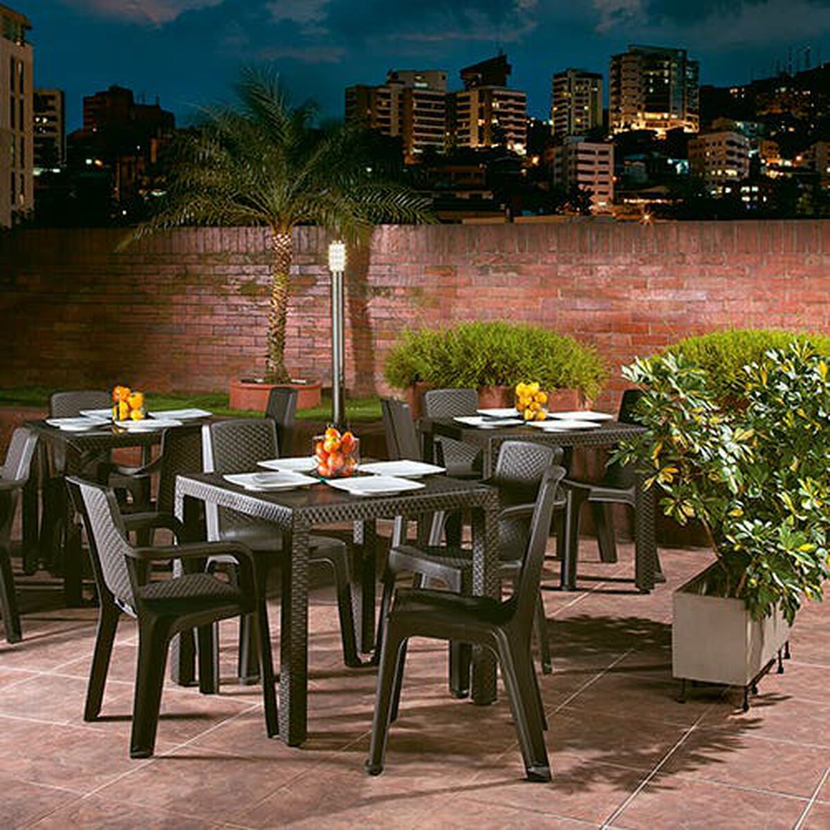 Mesa de Terraza Rimax Eterna Wengue