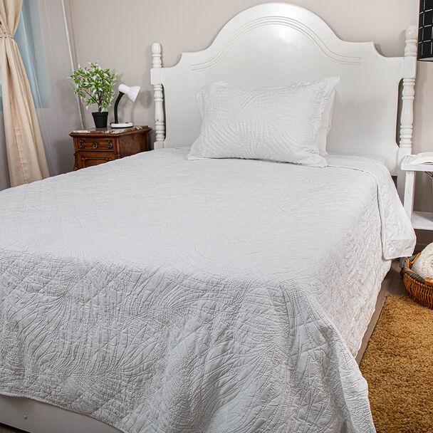 Quilt Doral 1,5 Plazas Blanco  Bubbly