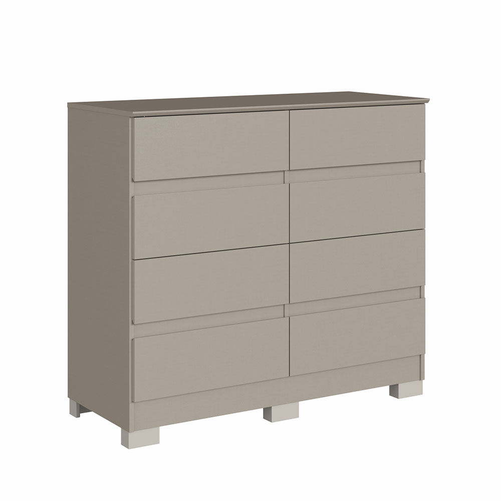 Cómoda Vekkahome Lara 8 Cajones Gris