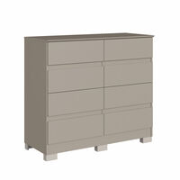 Cómoda Vekkahome Lara 8 Cajones Gris