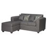 Sofá Seccional Intercambiable Essenza New Puket Tela Catania Chaise longue + Sofá 2 Cuerpos Gris