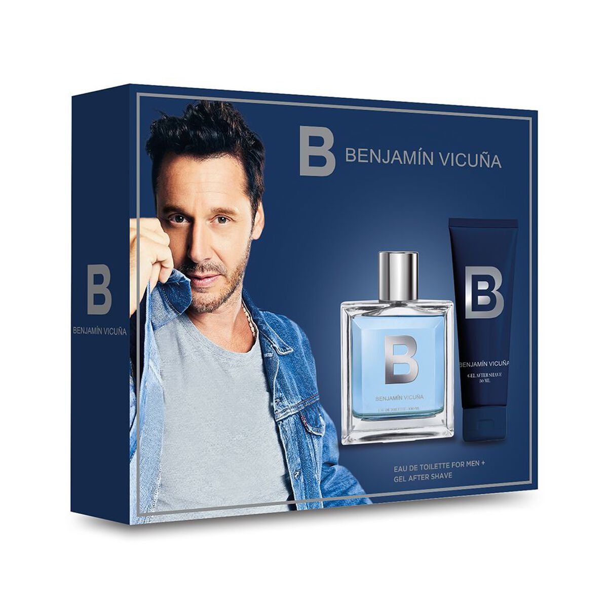 Set Perfume Benjamin Vicu&ntilde;a B Hombre 100 ML EDT + After Shave
