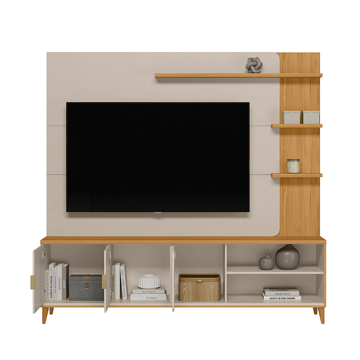 Home TV Di Poretti Design Napoli Hasta 70" Caf&eacute; Claro