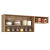 Mueble de Cocina Aereo Vekkahome Madri 2 Puertas Negro Café