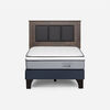 Combo Cama Europea Rosen 1,5 Plazas Indie BN + Respaldo Rachel